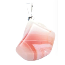 Achát růžový Botswana Troml přívěsek, přírodní kámen, M cca 3 cm, 1 kus, kámen stability