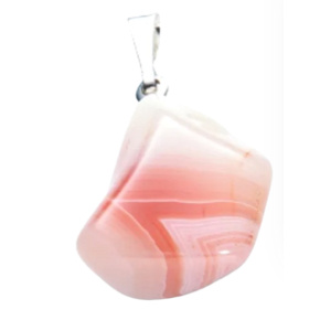 Achát růžový Botswana Troml přívěsek, přírodní kámen, M cca 3 cm, 1 kus, kámen stability