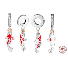 Striebro 925 Ryba pre šťastie, prívesok zvieracieho náramku Striebro 925 Ryba pre šťastie, prívesok zvieracieho náramku