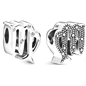 Prívesok Striebro 925 Znamenie zverokruhu Šumivé Panna, korálik na náramok