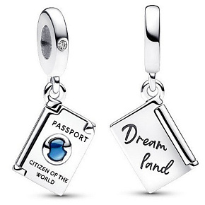 Charm Pas s kubickými zirkónmi, otvárateľný cestovný náramok Charm Pas s kubickými zirkónmi, otvárateľný cestovný náramok