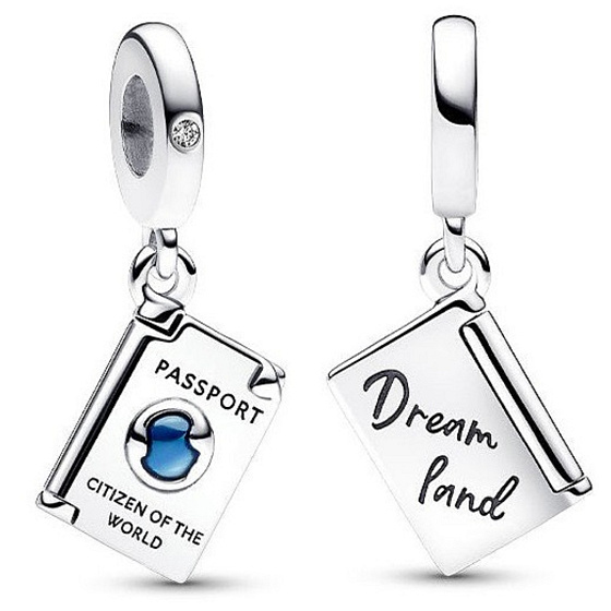 Charm Pas s kubickými zirkónmi, otvárateľný cestovný náramok