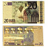 Talisman Zlatá plastová bankovka 20 EUR