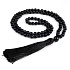 108 Mala Onyx náhrdelník meditačné šperky, prírodný kameň, viazaný strapec, korálik 8 mm