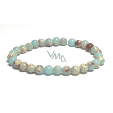 Jaspis / Šušan náramok z elastického prírodného kameňa, guľôčka 6 mm / 16 - 17 cm Jaspis / Šušan náramok z elastického prírodného kameňa, guľôčka 6 mm / 16 - 17 cm