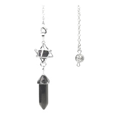 Zlatý kameň modrý Avanturín Merkaba kyvadlo, prívesok z prírodného kameňa 71 x 8 x 8 mm, kameň ambícií