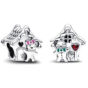 Prívesok Striebro 925 Perníková chalúpka - sladký domov, korálik na vianočný náramok