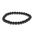 Onyx čierny náramok elastický prírodný kameň, guľa 6 mm / 16 - 17 cm, kameň životnej sily