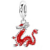 Charm Sterlingové stříbro 925 Dragón - drak, přívěsek na náramek – symbol síly, odvahy a ochrany zvíře