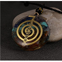 Orgonitový amulet, generátor energie 3,5 cm na voskovanej šnúre 60 cm