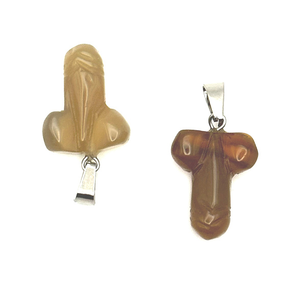 Karneol Penis pre šťastie, prívesok z prírodného kameňa ručne brúsený cca 11 x 22 mm, Naučte nás tu a teraz