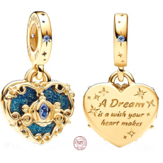 Prívesok zo striebra 925 Disney Popoluška s kočom a srdcom, prívesok na náramku film