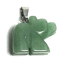 Avanturin Medveď prívesok prírodný kameň, ručne brúsená figúrka 1,8 x 2,5 x 8 mm, kameň lásky, radosti