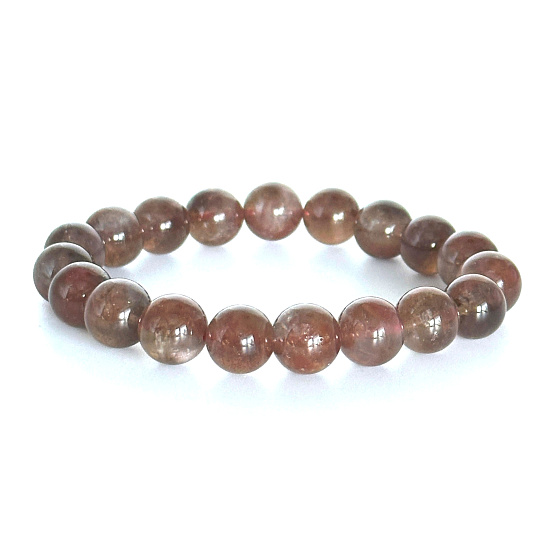 Auralit 23 natur náramok elastický prírodný kameň, guľôčka 10 - 11 mm / 16 - 17 cm, jeden z najsilnejších kameňov na planéte