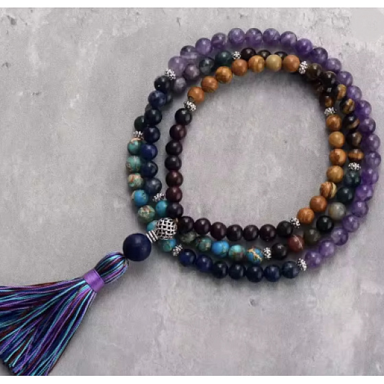 Japa Mala 108 korálků – náhrdelník síly, klidu a hluboké rovnováhy