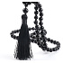 108 Mala Obsidiánový náhrdelník, meditačné šperky, prírodný kameň viazaný, elastický, korálik 8 mm, záchranný kameň