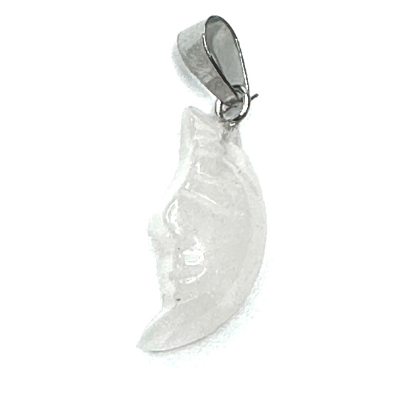 Krištáľový prívesok mesiac prírodný kameň, ručne brúsená figúrka 2,2 x 10 mm, kamenné kamene