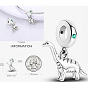 Strieborný prívesok 925 Dinosaurus Brachiosaurus, prívesok na náramok