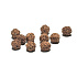 Rudraksha prírodný korálik 7 mm, 10 kusov