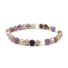 Elastický náramok Kakoxen, guľôčka z prírodného kameňa 6 mm / 16 - 17 cm