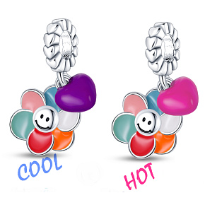 Šarm Striebro 925 Thermo - Kvetina I'll never let you down, 2v1 prívesok náramok symbol