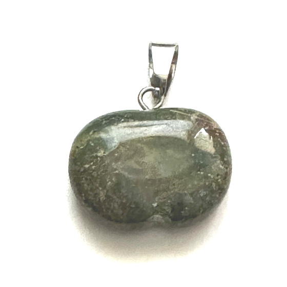 Heliotrop / Bloodstone Jablko poznania prívesok prírodný kameň 1,5 cm, kameň odvahy
