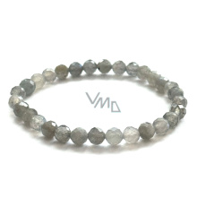 Labradoritový náramok elastický prírodný Fazet 6 mm/16 - 17 cm, kameň splnených snov Labradoritový náramok elastický prírodný Fazet 6 mm/16 - 17 cm, kameň splnených snov