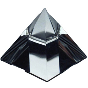 Sklenená pyramída hladká krištáľ 50 mm