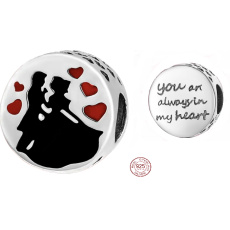 Striebro 925 Na deň, keď ma požiadal o ruku, náramok z korálok lásky 10 mm