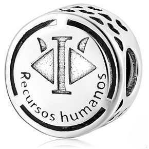 Prívesok Striebro 925 Ľudské zdroje, korálik na náramku zamestnanie Prívesok Striebro 925 Ľudské zdroje, korálik na náramku zamestnanie