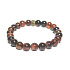 Sardonyx náramok elastický prírodný kameň, guľôčka 8 mm / 16-17 cm, kameň šťastia a životnej sily