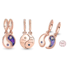 Striebro 925 Yin & Yang, symbol deliteľného prívesku