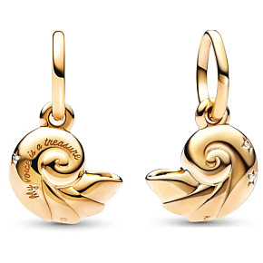 Charm Striebro 925 Disney Malá morská víla, očarená mušľa, prívesok na náramok more Charm Striebro 925 Disney Malá morská víla, očarená mušľa, prívesok na náramok more