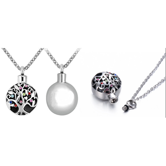 Pamätný, spomienkový prívesok na urnu, Strom života, vodotesný, nerezová oceľ