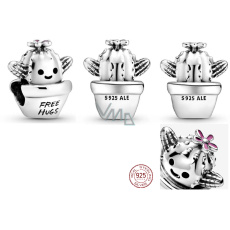 Prívesok Striebro 925 Kaktus v kvetináči, korálik na náramku príroda Prívesok Striebro 925 Kaktus v kvetináči, korálik na náramku príroda