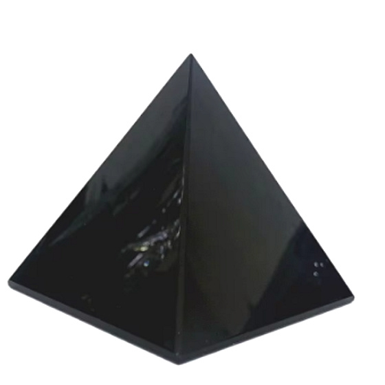 Obsidian čierny Pyramída prírodný kameň 2 x 2 x 1,6 cm čistí - energia - harmónia - emócie 1 kus, kameň záchrany