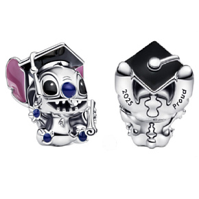 Charm Sterlingové stříbro 925 Disney Lilo a Stitch - Graduation 2025, korálek na náramek gradace, gradace, film