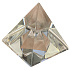 Sklenená pyramída v pyramíde 50 mm krištáľ - sklenené ťažítko