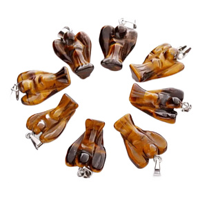 Tigrie oko Anjel strážny prívesok prírodný kameň ručne brúsený 2,4 cm + Voskovaná šnúrka, kameň slnka a zeme, prináša šťastie a bohatstvo Tigrie oko Anjel strážny prívesok prírodný kameň ručne brúsený 2,4 cm + Voskovaná šnúrka, kameň slnka a zeme, prináša šťastie a bohatstvo