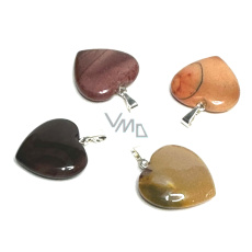 Mokait prívesok srdce prírodný kameň 20 mm, motivačný kameň Mokait prívesok srdce prírodný kameň 20 mm, motivačný kameň