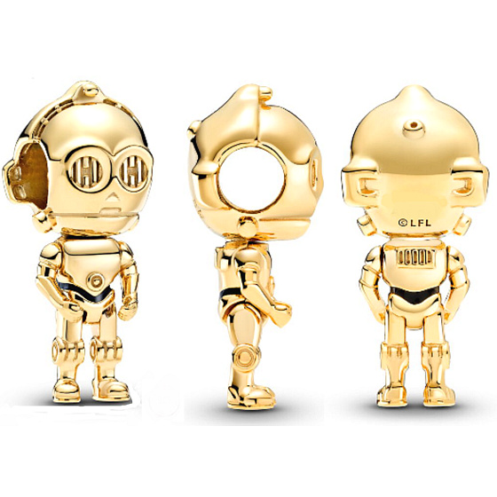Prívesok Striebro 925 Marvel Star Wars C-3PO, korálik na náramok