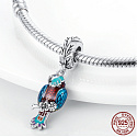 Prívesok na náramok zo striebra 925 Eagle blue, zvierací prívesok