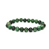 Fuchsitový náramok elastický prírodný kameň, guľôčka 8 mm / 16-17 cm, sebadôvera, odraz, odvaha