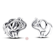 Prívesok Striebro 925 Pôsobivý sloní korálik na zvieracom náramku Prívesok Striebro 925 Pôsobivý sloní korálik na zvieracom náramku