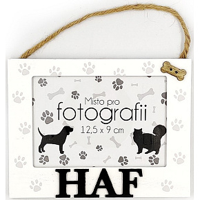 Nekupto Pets drevený fotorámik na zavesenie Haf 15,5 x 11,8 x 1,2 cm