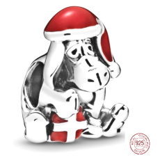 Prívesok Striebro 925 Disney Medvedík Pú, Isaacove Vianoce, korálik na náramok