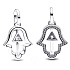 Charm Striebro 925 Mini medailón Ruka Fatimy, prívesok na náramok symbol