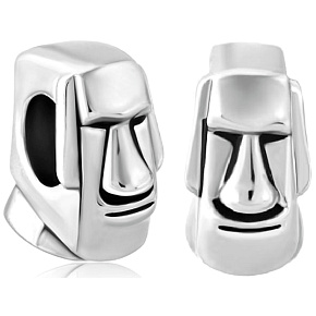 Prívesok Striebro 925 Veľkonočný ostrov Moai Socha, korálik na cestovný náramok