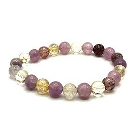 Elastický náramok Kakoxen, guľôčka z prírodného kameňa 8 mm / 16 - 17 cm