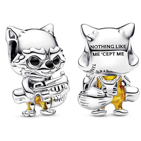 Prívesok Striebro 925 Marvel Guardians of the Galaxy, Raccoon Rocket, korálik na náramku film